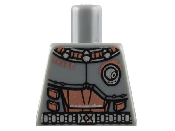 Torso Space Armor with Copper Abdomen and 'SHAMI', Silver Belt and Air Vent Pattern