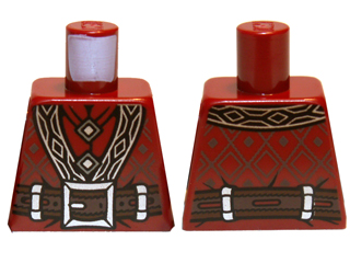 Torso LotR Coat with Diamond Buttons and Large Silver Buckle Pattern