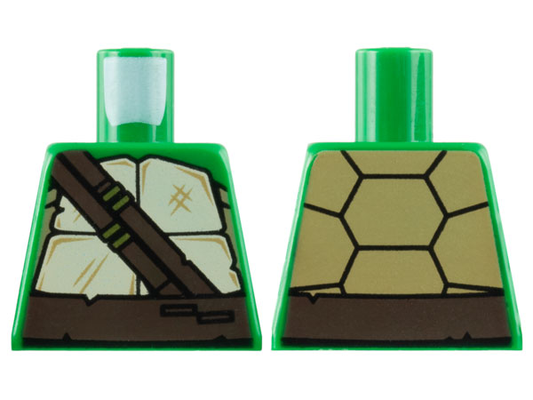 Torso Tan and Dark Tan Turtle Shell, Dark Brown Belt and Straps Pattern