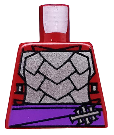 Torso Armor with Dark Purple Belt with Silver Clasp, Black Trim Pattern