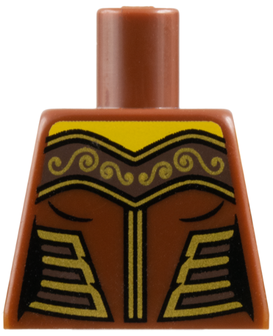 Torso Female Armor with Gold Decorations Pattern