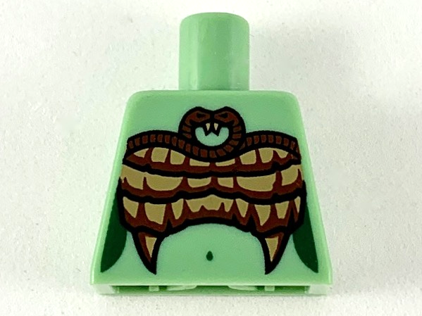 Torso Medusa Entwined Snakes, Scales and Fangs Bra Pattern