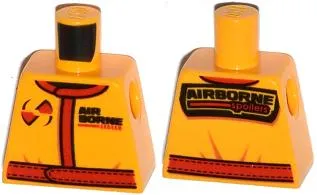 Torso Racing Suit with Red Belt with Stitching and 'AIRBORNE spoilers' Pattern