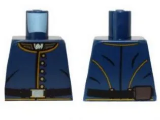 Torso The Lone Ranger Cavalry Uniform, 5 Buttons, Belt Pattern