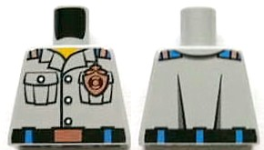 Torso Coast Guard, Shirt with Pockets and Copper Coast Guard Logo Badge and Belt Pattern