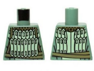 Torso LotR Armor with Gold and Light Green Scales Pattern