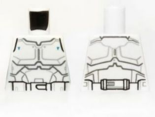 Torso SW Armor Special Forces Commander with Small Blue Triangles Pattern