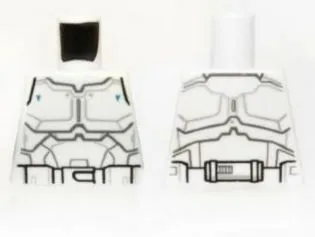 Torso SW Armor Special Forces Commander with Small Blue Triangles Pattern
