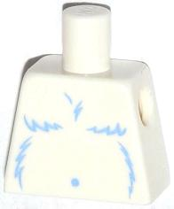 Torso Yeti with Bright Light Blue Shaggy Hair Pattern