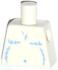 Torso Yeti with Bright Light Blue Shaggy Hair Pattern