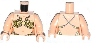 Torso SW Princess Leia Slave, Bra Straps on Back Pattern / Light Nougat Arms / Light Nougat Hands