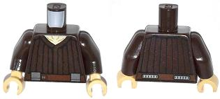 Torso SW Shirt Vertical Pleats Pattern (Ree-Yees) / Dark Brown Arms / Tan Hands