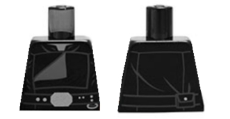 Torso SW Jedi Robe, Belt with Silver Accessories, Dark Bluish Gray Creases and Folded Front Pattern