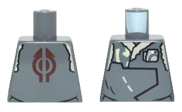 Torso SW Vest with Overlapping Panels and Metallic Silver Badge Pattern