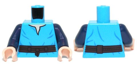 Torso SW V-Neck Shirt and Dark Brown High Tie Belt Pattern / Dark Blue Arms / Light Nougat Hands