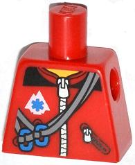 Torso Zipper Jacket with Ropes, Blue Carabiners and EMT Star of Life Pattern