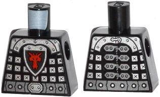 Torso Castle Dragon Knight Scale Mail with Dragon Shield and Shoulder Armor Front and Back Pattern
