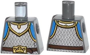 Torso Castle King's Knight Scale Mail, Crown Belt Pattern