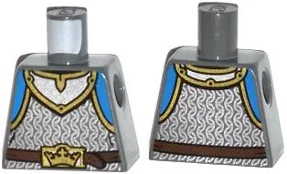 Torso Castle King's Knight Scale Mail, Crown Belt Pattern