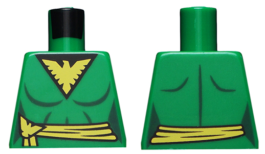 Torso Female Suit with Yellow Phoenix and Belt Pattern (Phoenix Jean Grey)