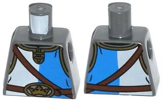 Torso Castle King's Knight Shirt, Shoulder Strap and Crown on Buckle Pattern