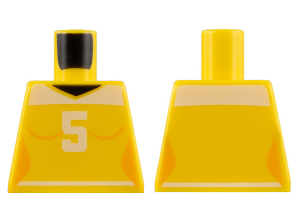 Torso Female Shirt with Number 5 Pattern