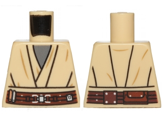 Torso SW Layered Shirt, Dark Bluish Gray Undershirt, Reddish Brown Belt Pattern