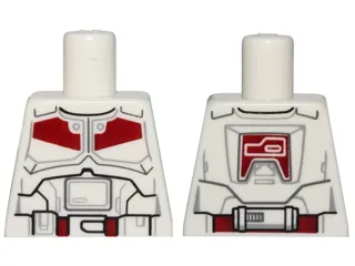 Torso SW Armor Black Belt and Dark Red Markings Pattern