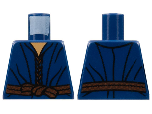 Torso LotR Robe with Dark Brown Laces and Rope Belt Pattern