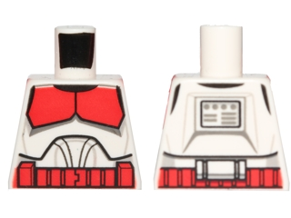 Torso SW Armor Clone Trooper with Red Shock Trooper Markings Pattern