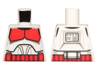 Torso SW Armor Clone Trooper with Red Shock Trooper Markings Pattern