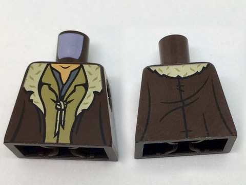 Torso LotR Coat with Tan Fur Trim and 2 Shirts Pattern