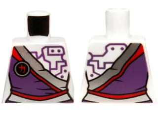 Torso Ninjago Dress with Silver Sash and Purple Circuitry Pattern