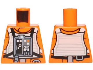 Torso SW Rebel Pilot with Black Belt with Buckle on Back Pattern