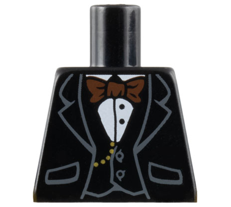 Torso Jacket Formal with Vest, White Shirt, and Reddish Brown Bow Tie Pattern