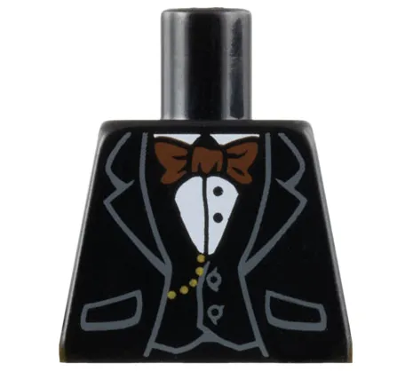 Torso Jacket Formal with Vest, White Shirt, and Reddish Brown Bow Tie Pattern