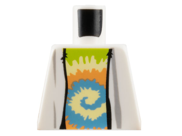 Torso Robe Open over Tie Dyed Shirt Pattern