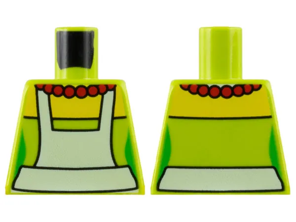 Torso Simpsons Dress with White Apron and Red Necklace Pattern
