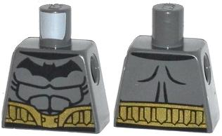 Torso Batman Logo with Muscles and Gold Belt Pattern