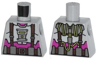 Torso Armor with Suspenders and Utility Belt over Purple Shirt Pattern