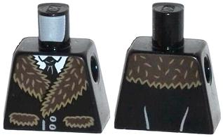 Torso Batman Coat with Dark Tan Fur Trim, White Shirt and Black Tie Pattern