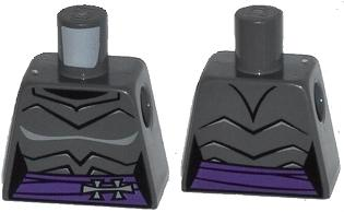Torso Female Armor with Dark Purple Belt with Gray Clasp Pattern