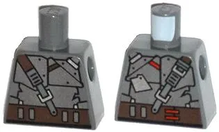 Torso Strapped Armor Plates with Brown Belt with Red Clasps Pattern