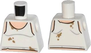 Torso Tank Top with Dark Tan Stains Pattern