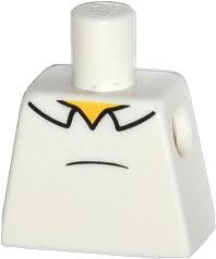 Torso Shirt with Collar and Black Stomach Line, Yellow Neck Pattern