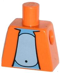 Torso Simpsons Open Jacket with Light Bluish Gray Stomach Pattern