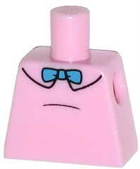 Torso Simpsons Shirt with Black Collar Outline and Dark Azure Bow Tie Pattern