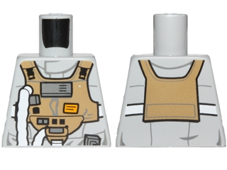 Torso SW Rebel B-wing Pilot with Dark Tan Front Panel with Breathing Apparatus Pattern