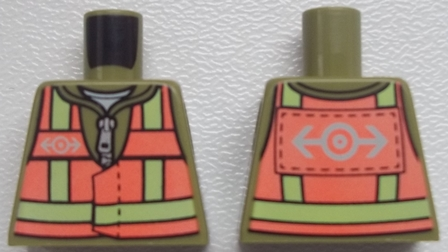 Torso Train, Safety Vest with Train Logo Pattern on Both Sides