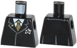 Torso Agents Suit with Ultra Agents Logo and Gold Tie Pattern